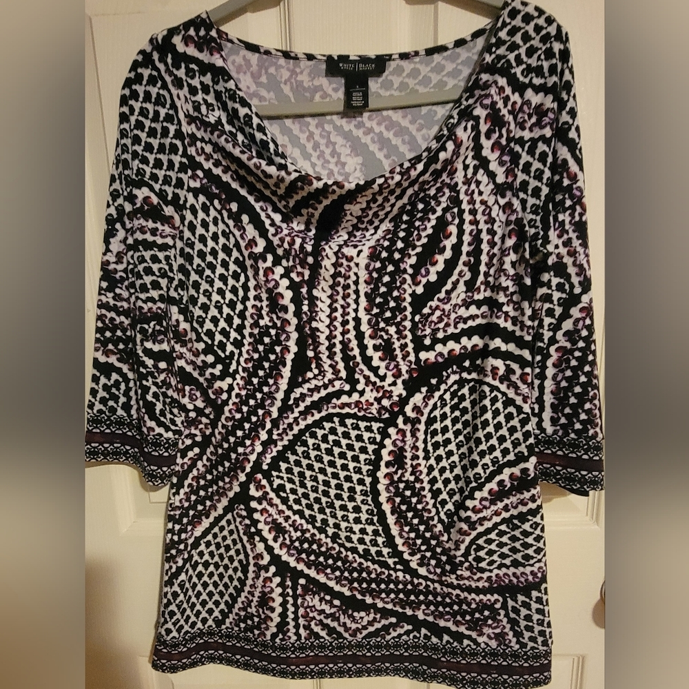 White House Black Market 3/4 Sleeve Tunic Size S